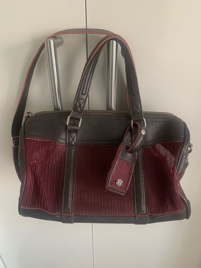 Bolso U marrón y granate de mano y de hombro
32x20