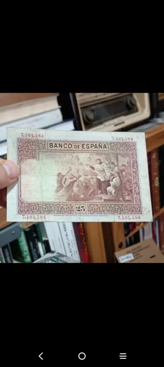 Billete 25 pesetas 1926 SIN SERIE AlfonsoXIII Raro
