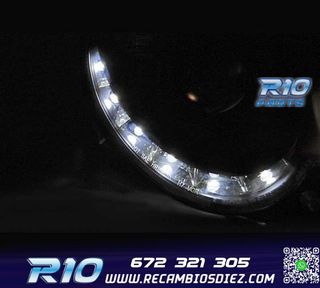 FAROS MERCEDES CLASE CLK W209 02-09 LUZ DIURNA FONDO CROMO