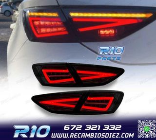 PILOTOS SEAT LEON 3 5F 12-20 DINÁMICO LED NEGRO OEM HALOGEN