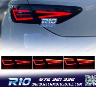 PILOTOS SEAT LEON 3 5F 12-20 DINÁMICO LED NEGRO OEM HALOGEN