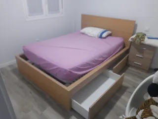 Cama 1.40m con 2 cajones