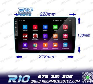 RADIO 9" GPS ANDROID 13 QUAD CORE 64GB ROM