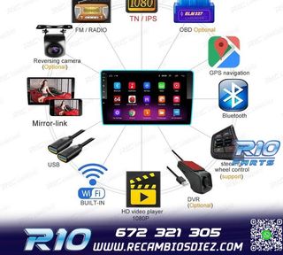 RADIO 9" GPS ANDROID 13 QUAD CORE 64GB ROM