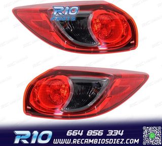 PILOTOS PARA MAZDA CX5 12-16 ROJO AHUMADO