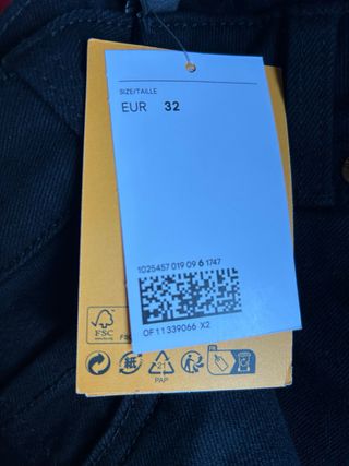 Pantalón vaquero Skinny negro H&M 32 nuevo