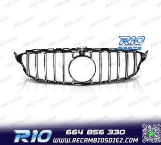 PARRILLA MERCEDES W205 14-18 LOOK AMG GT CROMO NEGRO