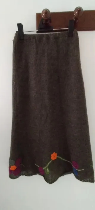 Falda larga punto Angora y Lana