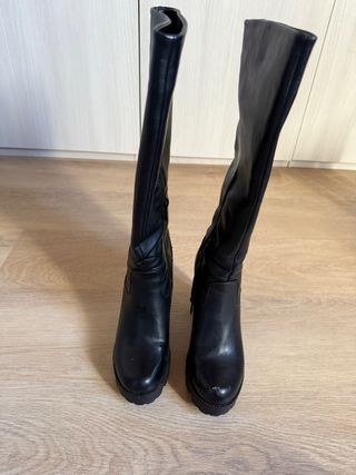 Stivali neri tacco alto plateau donna 36