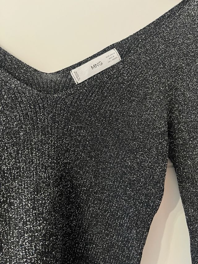 Top Mango brillante talla M