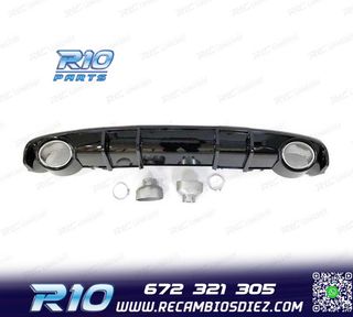 DIFUSOR AUDI A4 B9 S LINE 16- LOOK RS4 NEGRO BRILLO