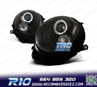 FAROS PARA MINI COOPER R56 R57 06-14 OJOS ANGEL FONDO NEGRO