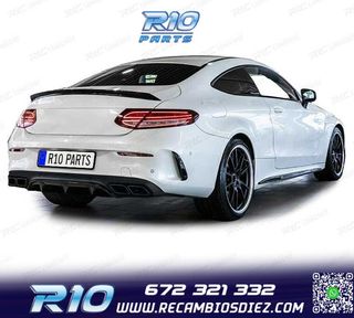 DIFUSOR MERCEDES CLASE C C205 COUPÉ 15-18 LOOK AMG PDC NEGR