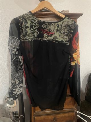 Blusa Desigual Transparente Estampada