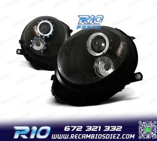 FAROS PARA MINI COOPER R56 R57 06-14 OJOS ANGEL FONDO NEGRO