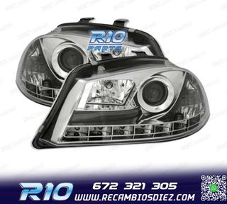 FAROS PARA SEAT IBIZA Y CORDOBA 6L 02-08 LUZ DIURNA LED FOND