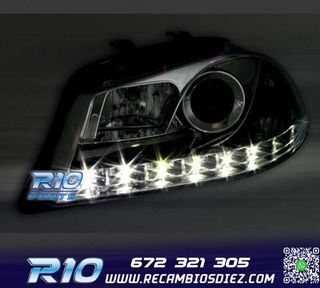 FAROS PARA SEAT IBIZA Y CORDOBA 6L 02-08 LUZ DIURNA LED FOND