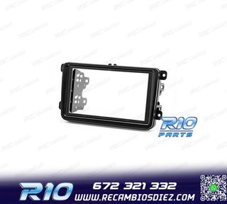 MARCO NEGRO RADIO 2-DIN PARA SEAT ALTEA LEON TOLEDO SKODA FA