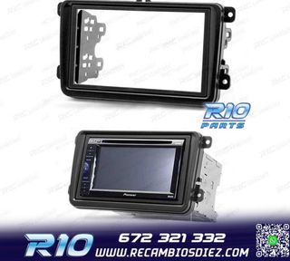 MARCO NEGRO RADIO 2-DIN PARA SEAT ALTEA LEON TOLEDO SKODA FA