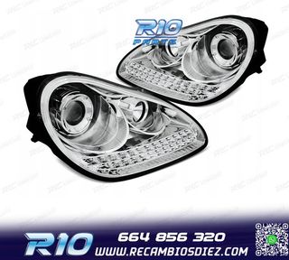 FAROS PARA PORSCHE CAYENNE 02-06 LUZ DIURNA XENON FONDO CRO