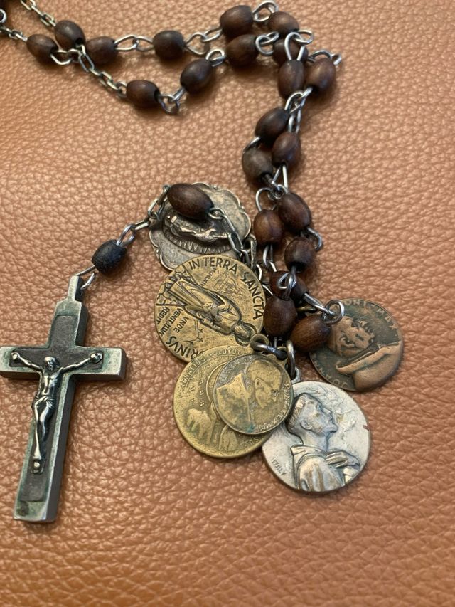 Rosario antico con 6 medaglie