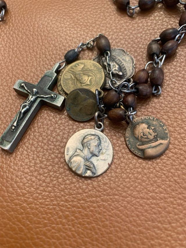 Rosario antico con 6 medaglie