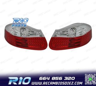 PILOTOS PORSCHE BOXSTER 986 96-04 LED ROJO CROMO