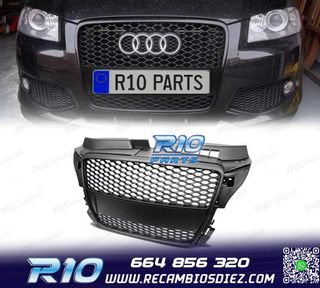 PARRILLA AUDI A3 8P 08-12 LOOK RS3 NEGRO