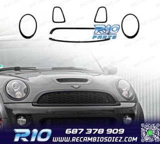 MARCO FAROS PARRILLA MINI R56 R57 R58 07-13 LOOK JCW NEGRO