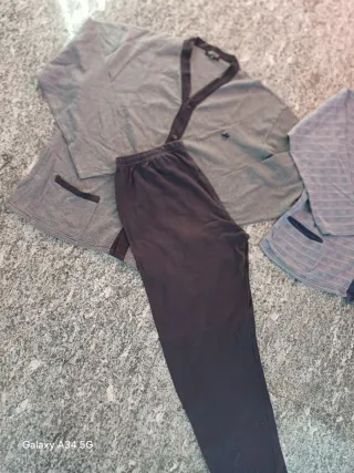 Pigiama uomo grigio e nero
