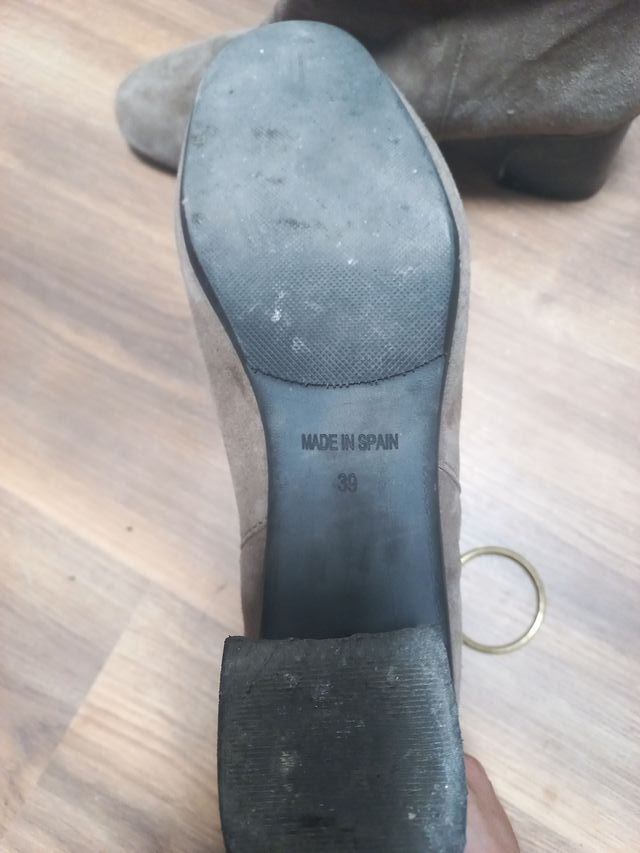 Botines de ante beige