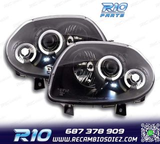 FAROS RENAULT CLIO 98-01 OJOS ANGEL FONDO NEGRO