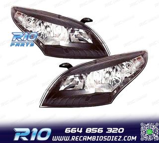 FAROS PARA RENAULT MEGANE III 08-11 FONDO NEGRO