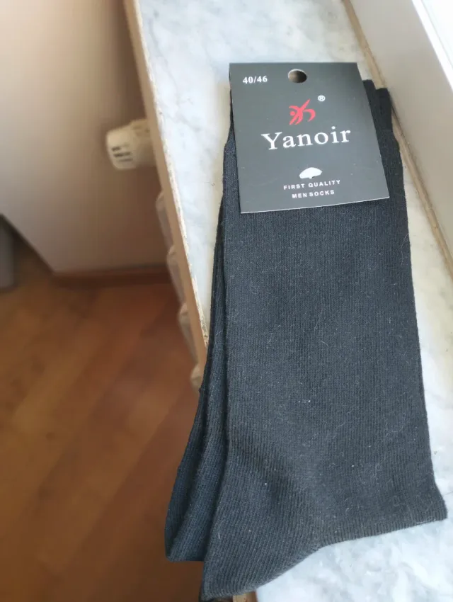 Calzini Yanoir Uomo 40/46 Misto Cotone Nero