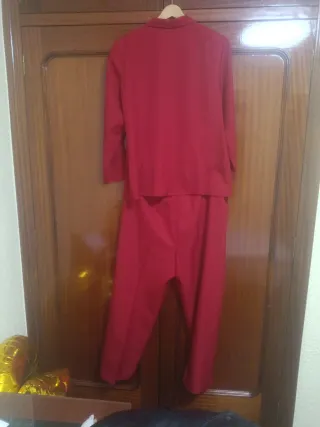 Traje Rojo Chaqueta y Pantalón