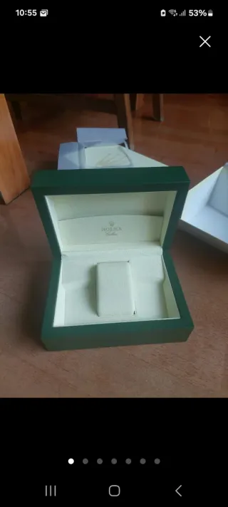 Dos Cajas de reloj Rolex verde