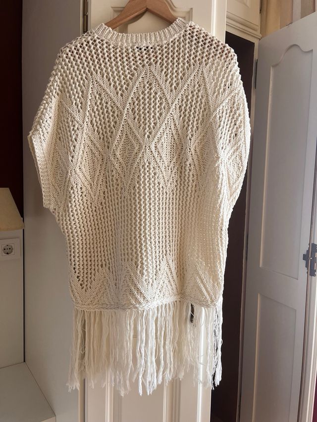 Jersey Zara crochet flecos talla única