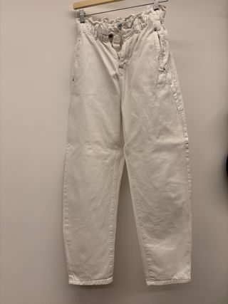 Pantaloni bianchi Zara vita alta