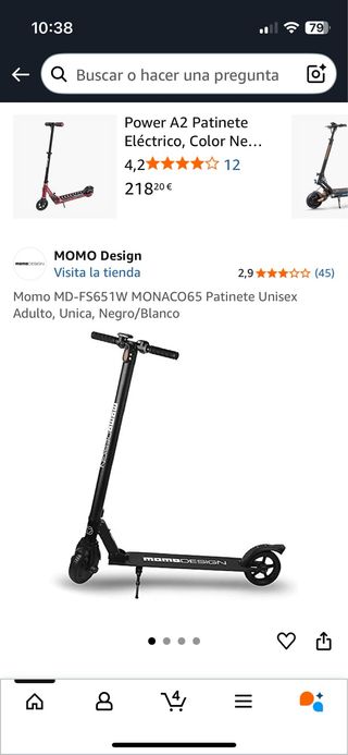 Patinete Eléctrico Momo Design