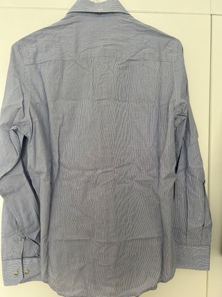 Camisa de hombre azul cuadros Talla S