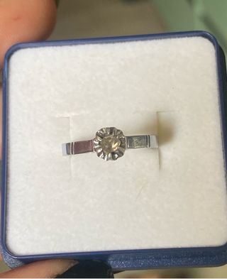 Anillo Platino y Diamante Años 50