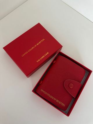 Porta cartões Benetton vermelho