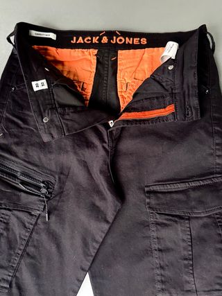 Pantalones Cargo Jack & Jones Negros Talla M