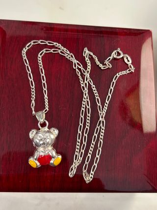 Collar Oso Plata 
