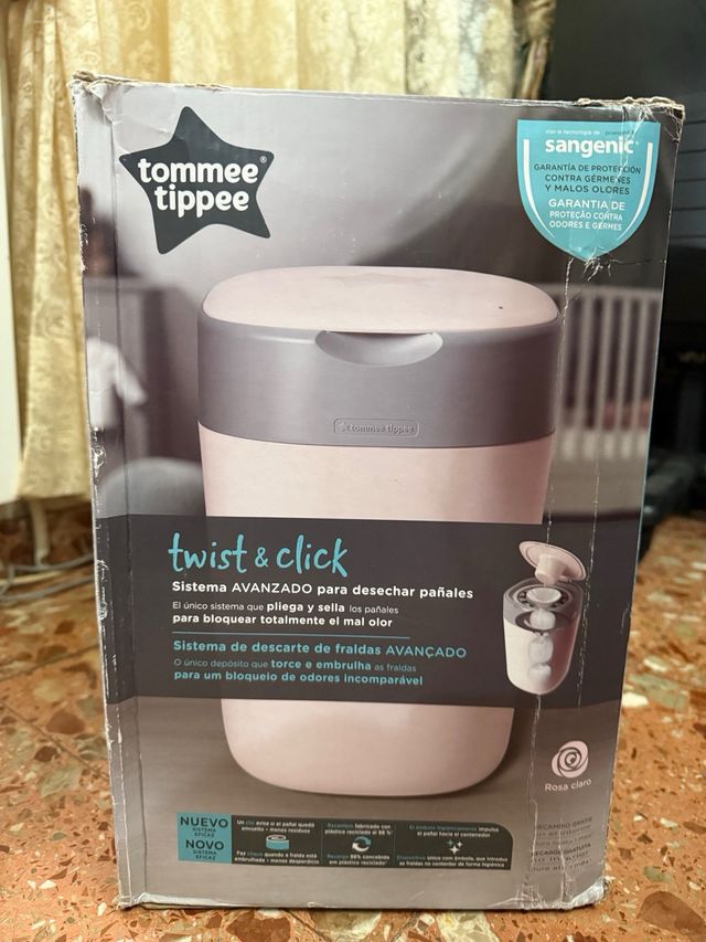 Papelera Tommee Tippee Rosa y Gris