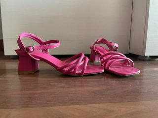 Sandalias Tacón Rosa