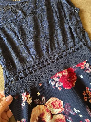 Vestito donna blu floreale taglia M
