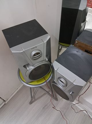 Altavoces Sony Negros y Plateados,25E cada uno.