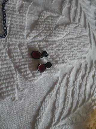 Conjunto collar y pendientes piedras multicolor