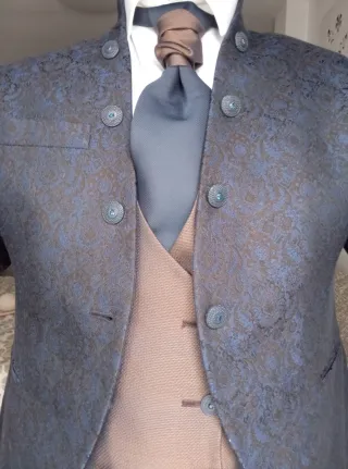 Traje Novio Miguel Peris Azul/Marrón